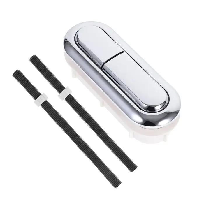 2 boutons de chasse d'eau double pour toilettes, bouton ovale pour chasse d'eau de toilettes, accessoire de réservoir WC, bouton-poussoir d'eau, DIY