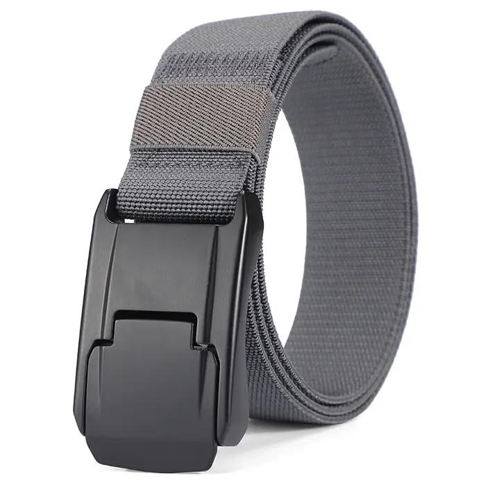 Nouvelle ceinture extensible pour hommes et femmes, boucle à dégagement rapide, solide, en vrai Nylo