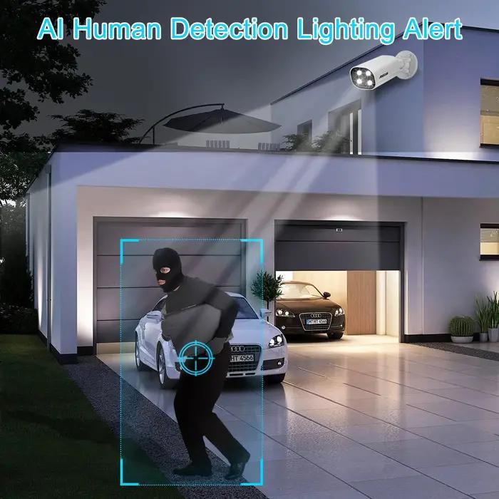 Caméra IP ASECAM 8MP Super HD Bullet pour Surveillance Intérieure et Extérieure avec Détection de Mouvement et Enregistrement Audio
