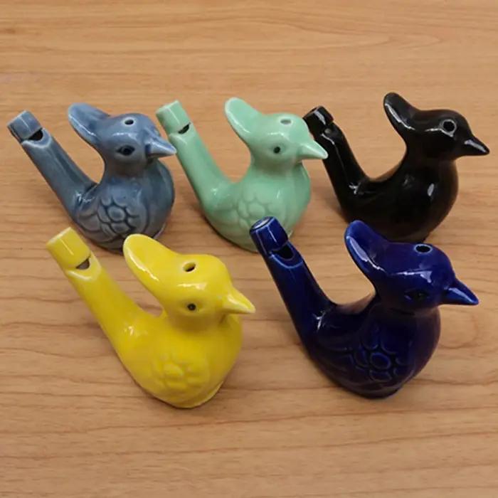 Sifflet d'oiseau en céramique, Instrument de musique, jouet Musical pour enfants, apprentissage préc