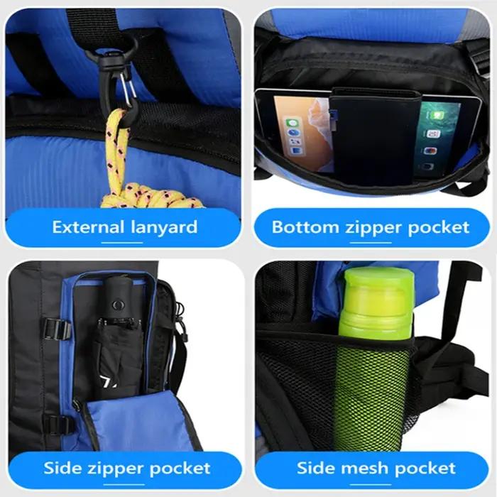 Sac à dos de camping étanche pour homme, sac à dos de randonnée, sac à dos de trekking, grande capac