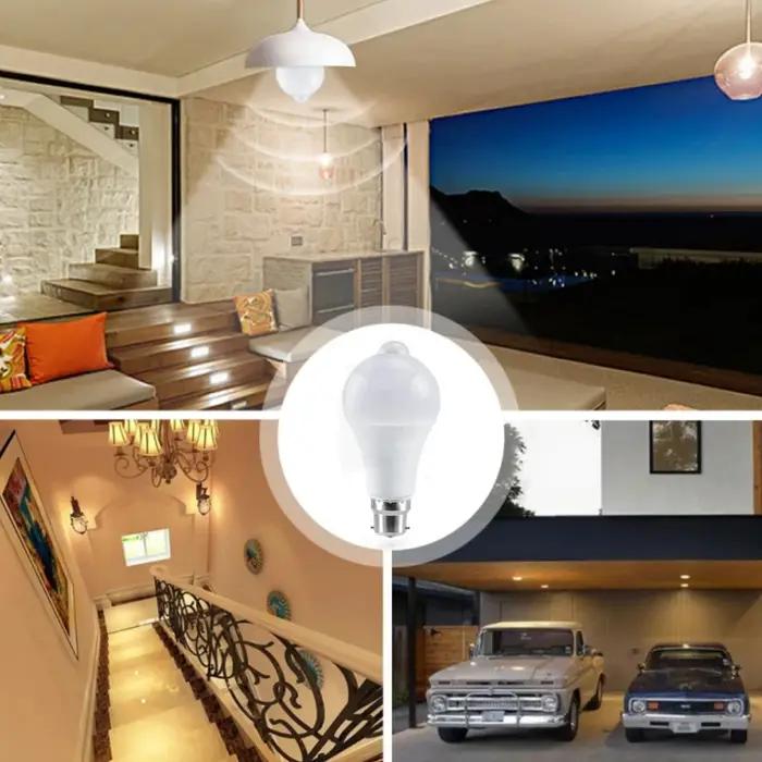 B22 LED ampoule lumière 12W 15W 18W 20W PIR capteur mouvement ampoule lampe économie d'énergie pour