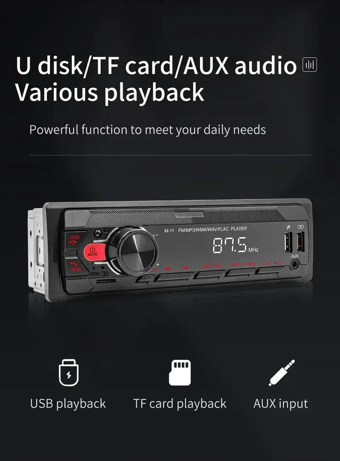 ESSGOO-lecteur multimédia universel pour voiture, autoradio MP3 1 Din, audio stéréo, Bluetooth, auto