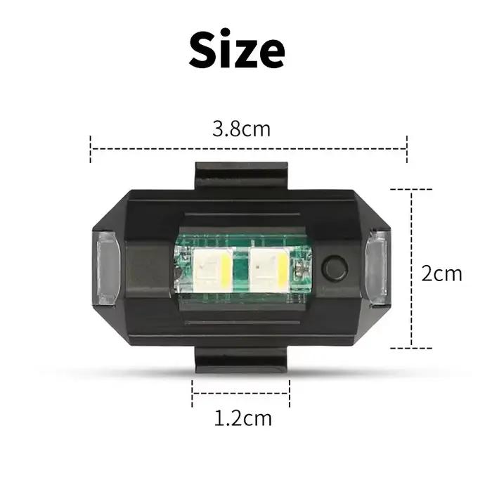 Lumières de moto Drone lumière stroboscopique USB LED Anti-Collision vélo avion nuit volant Mini cli