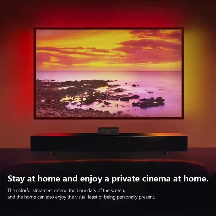 Bande lumineuse LED intelligente pour TV, 55 pouces, avec télécommande 24 touches, barre lumineuse L