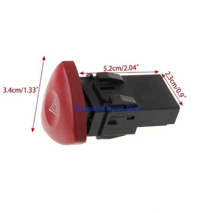 Bouton de commutation d'avertissement de danger en plastique et métal pour Renault Trafic II et Vauxhall pour sécurité routière et style