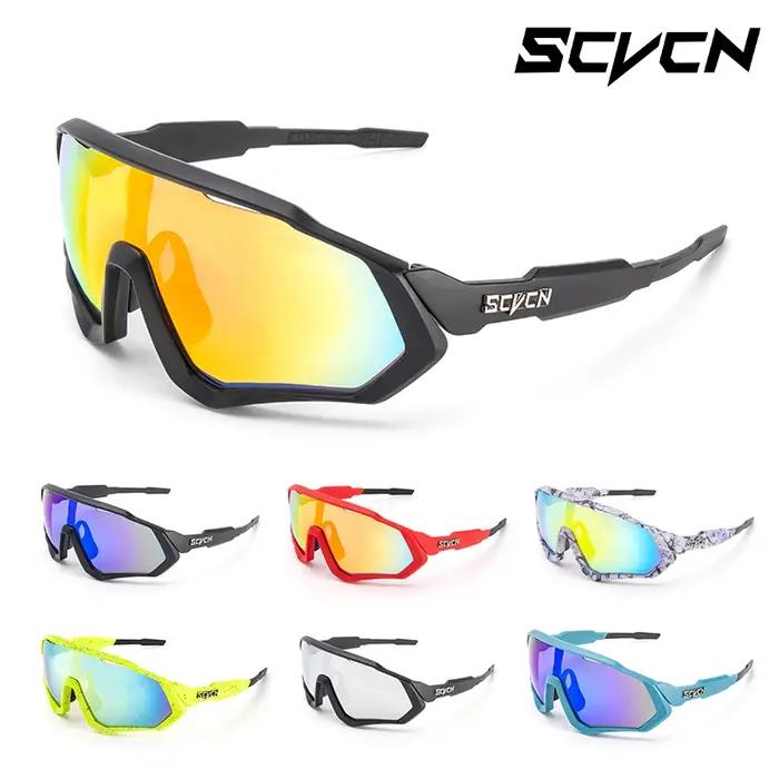 Lunettes de vélo SCVCN homme femme UV400 pour cyclisme MTB, running et sports outdoor - Protection optimale