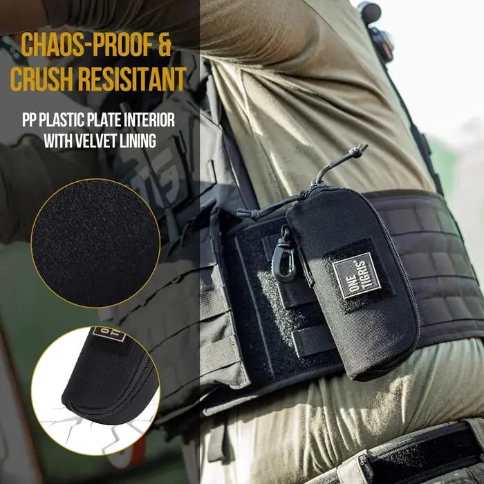 Étui à lunettes tactique ONETIGRIS avec système MOLLE - Boîte de protection anti-choc pour chasse outdoor