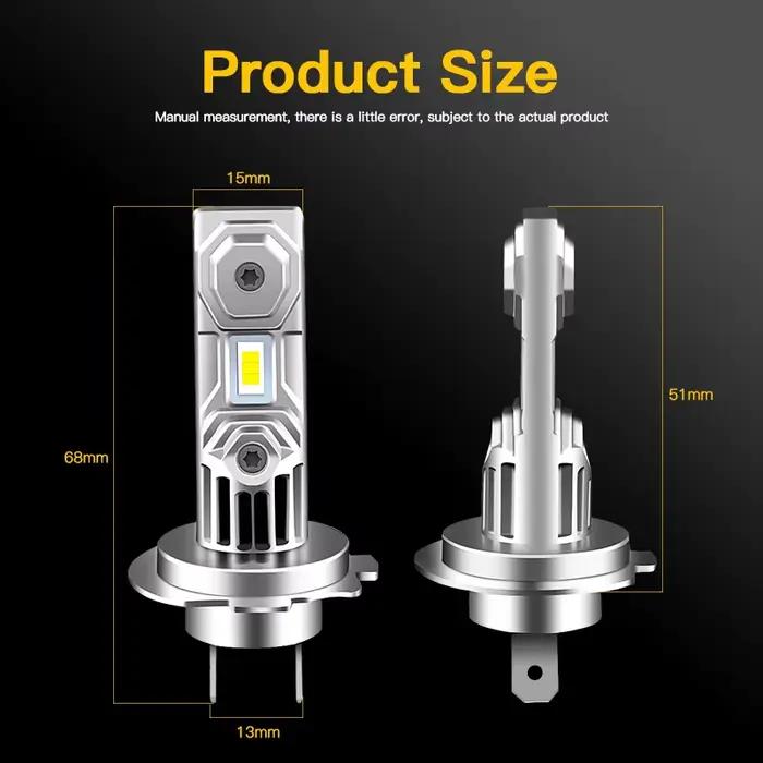 Phares LED H7 6000K blanc 12V pour motos, 30W, adaptés à la BMW S1000rr 2009 2010 2011 2012 2013 201
