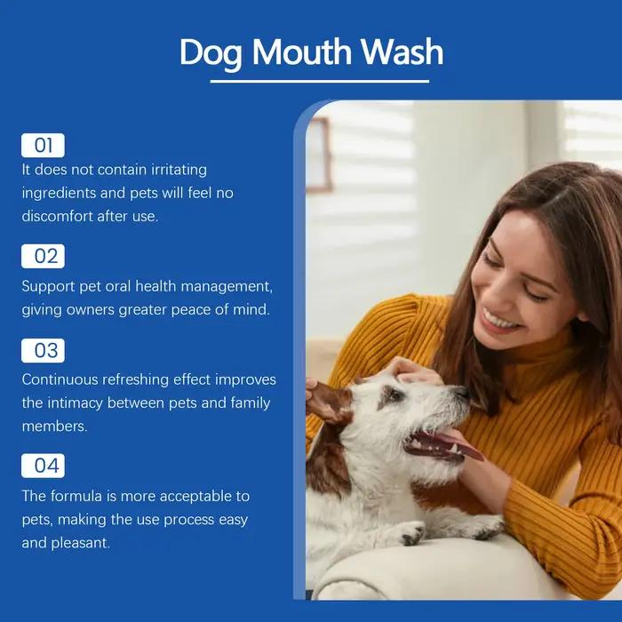 Nettoyant buccal liquide pour chiens éliminant tartre et mauvaise haleine spray oral hygiène bucco-dentaire occasionnelle quotidienne à offrir