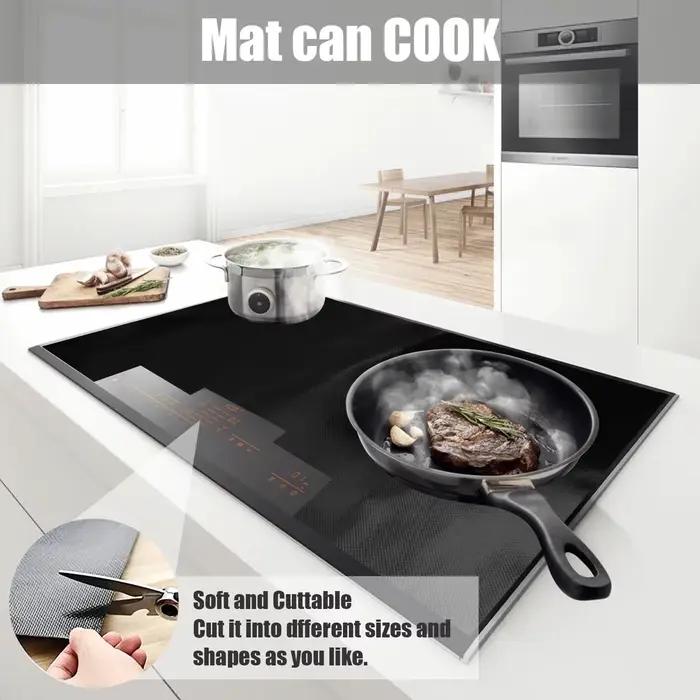 Grand tapis de protection de plaque de cuisson à Induction en Silicone, couverture anti-rayures, épa