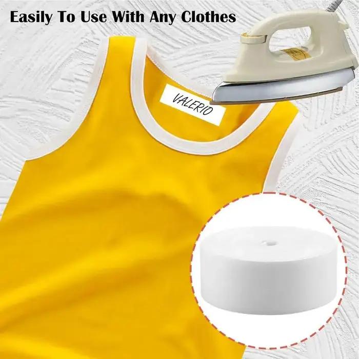 Étiquette en tissu thermocollante imprimée pour vêtements