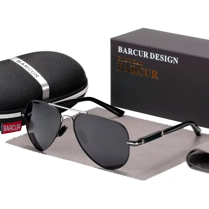 BARCUR-Lunettes de soleil polarisées pour hommes et femmes, accessoires de conduite