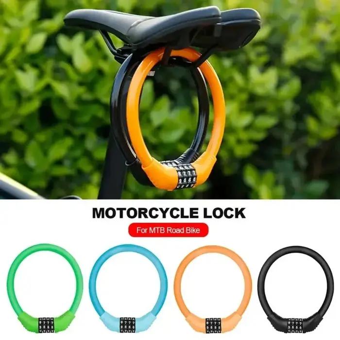 Cadenas antivol à câble pour vélo avec code numérique 4 chiffres
