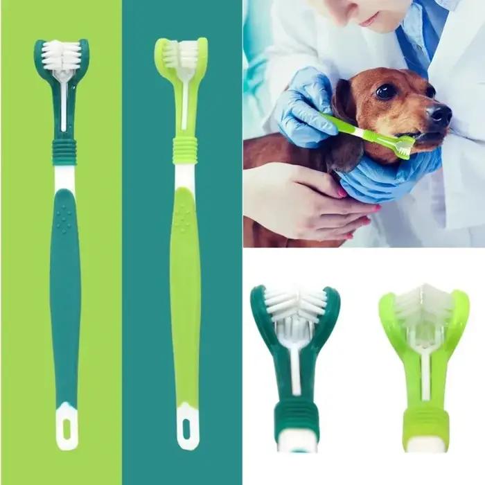 Brosse à dents en plastique pour animaux de compagnie