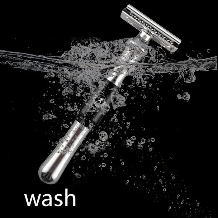 Rasoir de sécurité Titan pour hommes, manche en métal, lame remplaçable, machine pour le rasage, hau