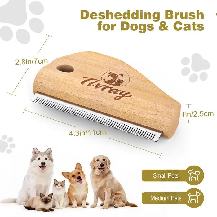 Brosse pour chien anti-poils, brosse de démêlage pour chiens, outil d'élimination des poils d'animau