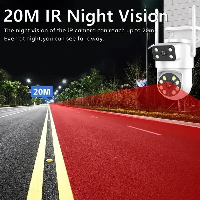 Caméra de surveillance extérieure 4K 8MP Tuya PTZ double objectif avec IA et suivi automatique pour chasse