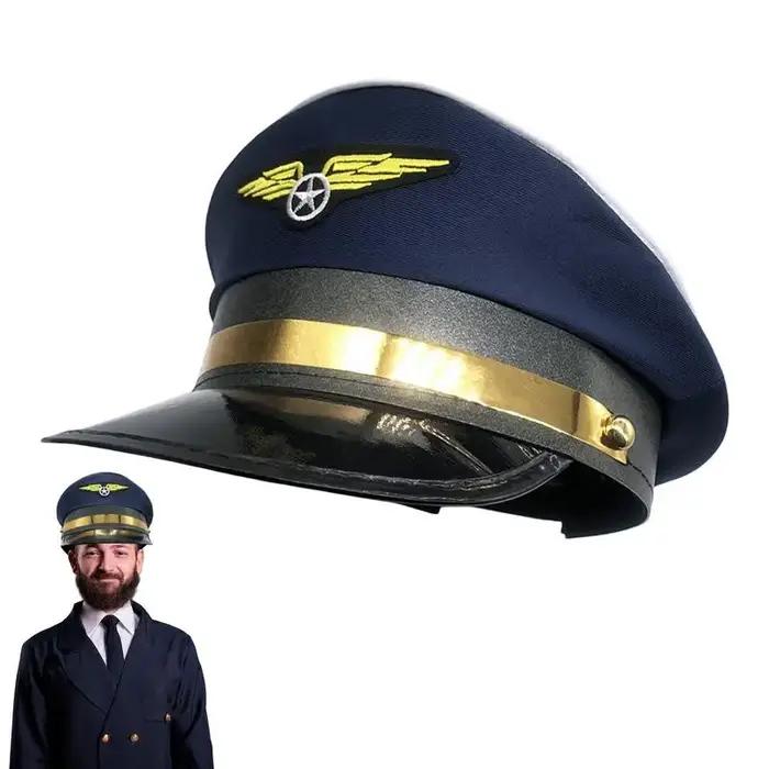 Casquette de déguisement de pilote d'avion pour Halloween