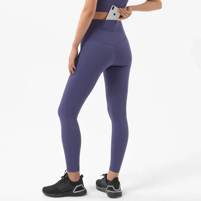 SOISOU-Pantalon de yoga en nylon pour femme, leggings de gymnastique pour fille, collants de fitness
