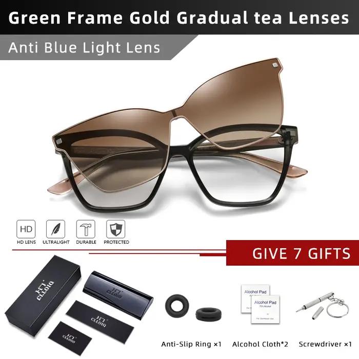 CLLOIO nouveau Style aimant pince sur optique myopie lunettes hommes femmes conduite