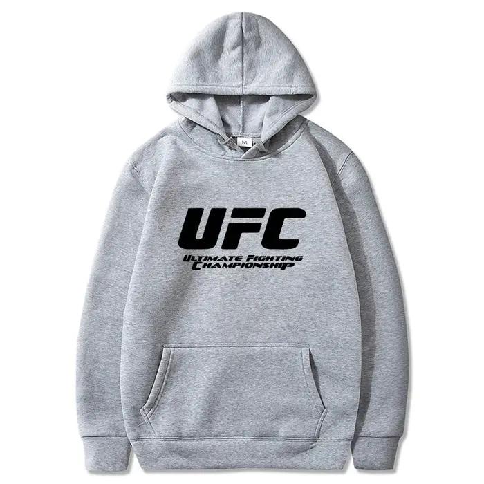 Nouveau Sweat à Capuche Homme UFC 2026 – Imprimé Polaire Décontracté Sport Automne Hiver