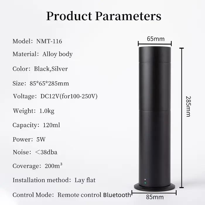 Diffuseur d'arôme 360 parfums jusqu'à 600 pieds carrés colonne parfum purificateur d'air matériau mé
