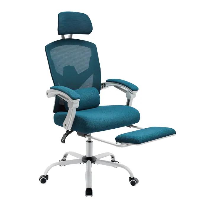 JHK ergonomique inclinable à dossier haut maille salon chaise de jeu à bascule bureau d'ordinateur pivotant roulant sout