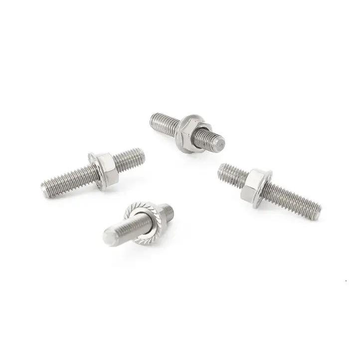 Écrou de goujon de collecteur d'échappement, 4 pièces, pour Sportster Dyna Softtail Glide Fatboy Tou