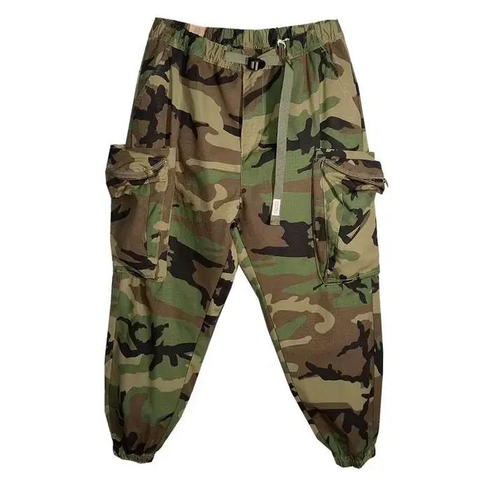 Pantalon cargo camouflage homme 2024 style coréen casual serré 9/10 poches multiple tendance