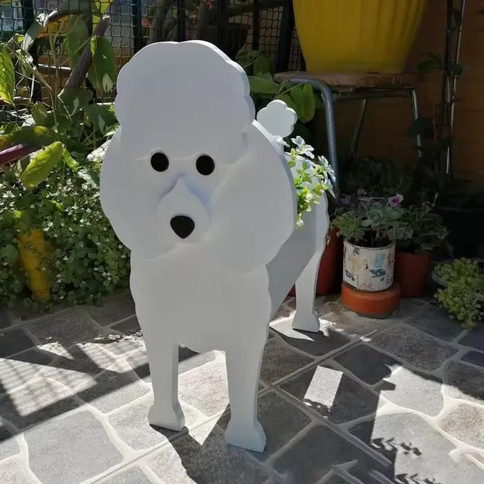 Pot de fleurs en forme de chien pour jardin, jardinières mignonnes pour plantes, cour, extérieur, décoration de jardin, artisanat, ornement de maison bricolage
