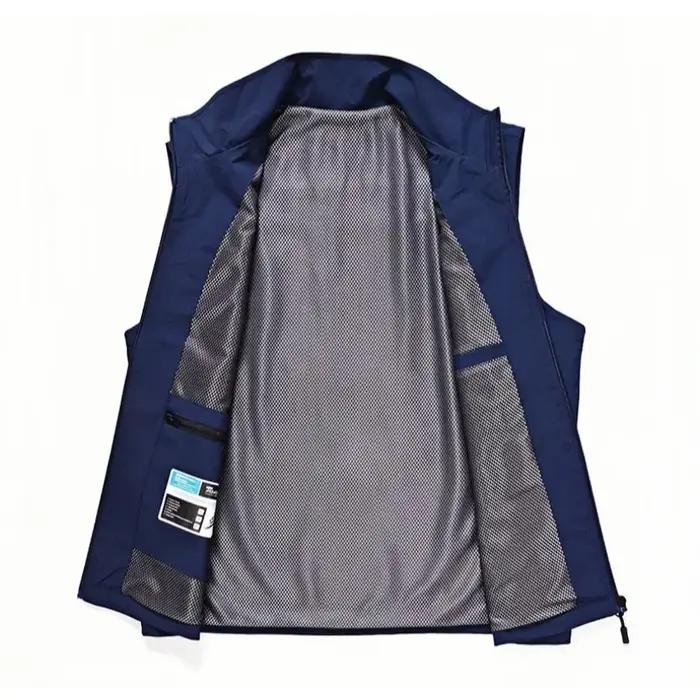 Gilet homme imperméable et coupe-vent style safari pour randonnée, pêche, moto et occasions décontractées