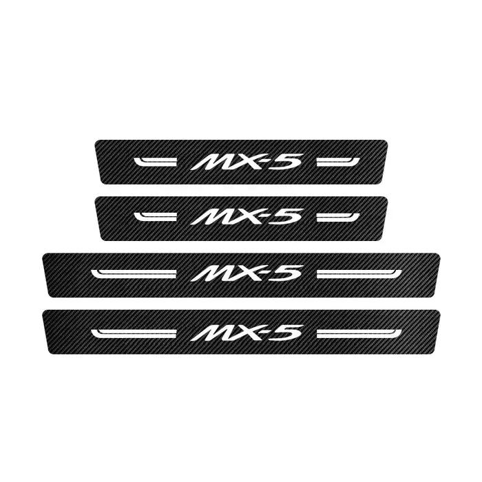 Plaque de protection de seuil de porte de voiture pour MX-5 MX5 lettre Logo fibre de carbone Auto