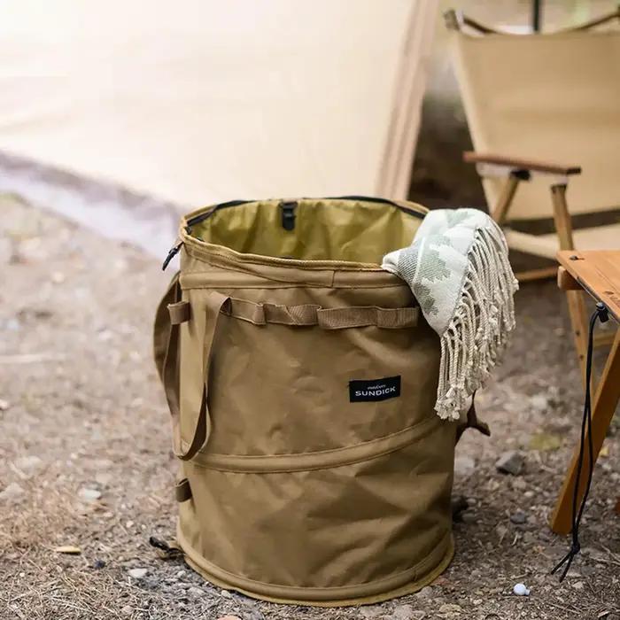 Poubelle de camping pliable