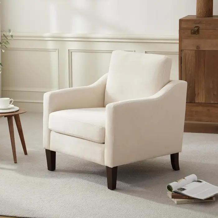 Fauteuil d'appoint moderne du milieu du siècle, chaise rembourrée pour salon, fauteuil pour chambre
