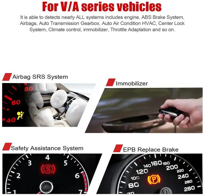Ancel VD500 OBD2 Scanner automobile lecteur de Code système complet Airbag EPB réinitialiser l'huile
