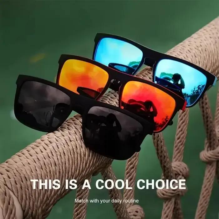 Lunettes de soleil polarisées vintage carrées luxe conduite pêche UV400 chasse homme femme