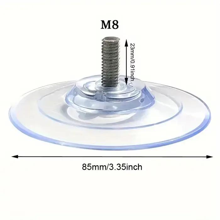 Vis M8 en caoutchouc Transparent, ventouse, crochets à écrou tournant pour dessus de Table en verre,