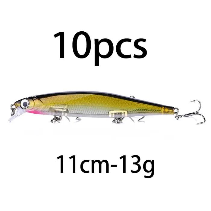 1pc méné pêche à la traîne leurre Laser dur appât artificiel yeux 3D 11 cm 13g Wobblers bar brochet bar
