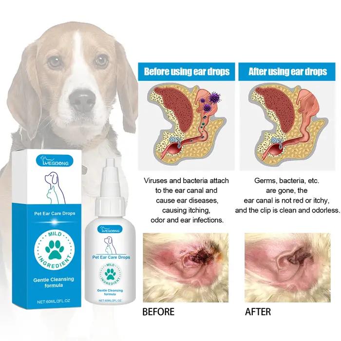 Gouttes de soins des oreilles pour animaux de compagnie