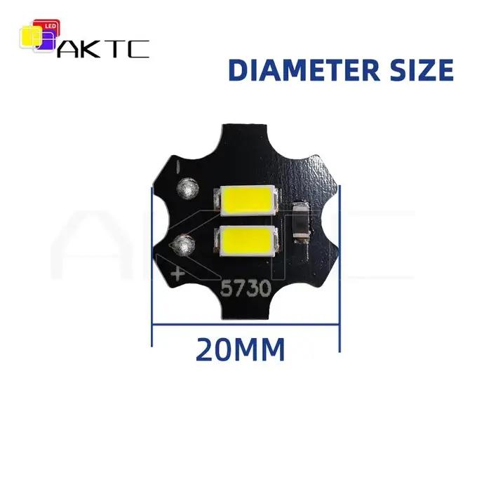 Mini panneau lumineux LED DC 5V 1W SMD5730 3000K chaud/blanc 6000K 20mm, plaque en aluminium, perles