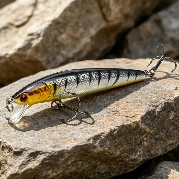 1 pièces leurres de pêche méné japonais flottant dur Bait95mm 7g appât artificiel Wobbler manivelle carpe perche Pesca