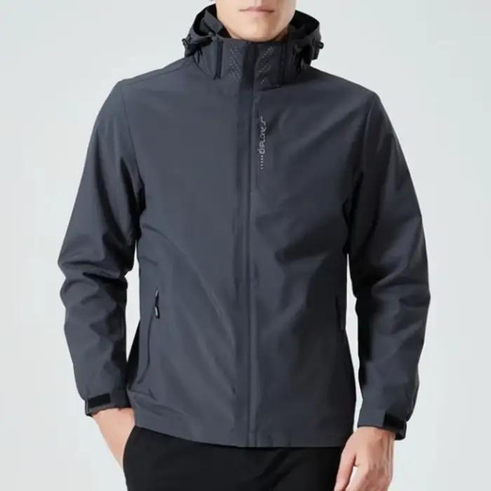 Veste d'extérieur à capuche pour hommes, coupe-vent imperméable, pour escalade, randonnée, poinçonna