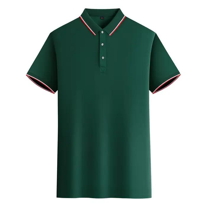 Chemises polo pour hommes avec logo personnalisé, col rabattable, manches courtes, respirantes, uniformes de travail, t-shirts décontractés, vêtements en gros