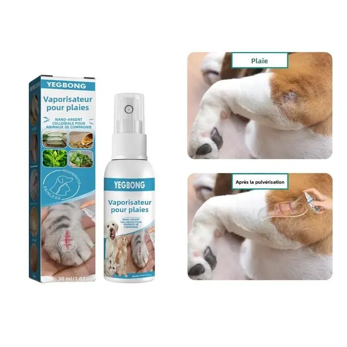 Spray naturel pour plaies d'animaux de compagnie, traitement pour éruptions cutanées, soulagement des démangeaisons, soins infirmiers pour chiens et chats