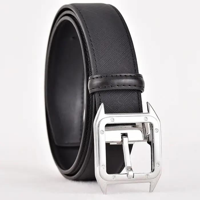 Ceinture de luxe pour hommes, en cuir de haute qualité, de marque célèbre, pour affaires, avec boucl