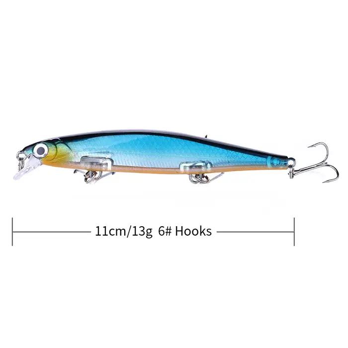 1pc méné pêche à la traîne leurre Laser dur appât artificiel yeux 3D 11 cm 13g Wobblers bar brochet