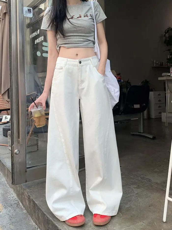 Vêtements pour femmes jean noir cravate colorant blanchi conception irrégulière dégradé multicolore femme Denim mode Unique coloré Cool