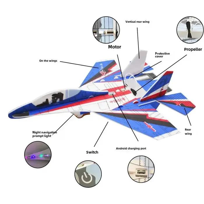 Jouet d'Aviation en Mousse Durables Lancé à la Main Avec Recharge USB Pour Professionnels et Amateurs Occasions Spéciales