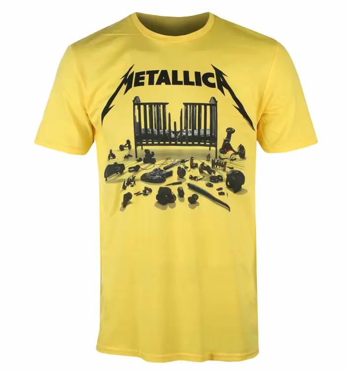 Tshirt Metallica rock band hommes design imprimé coton fin confortable pour homme occassions speciales quotidienne